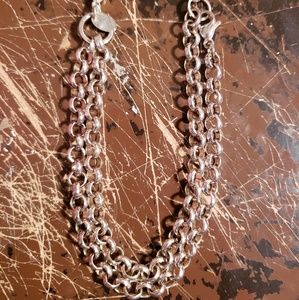 Silver double chain